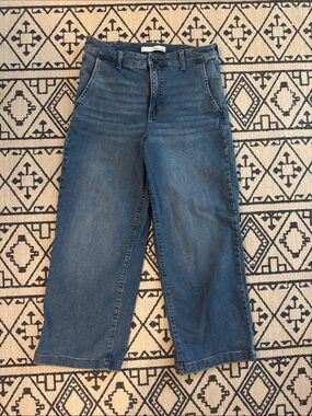 Ella Moss Wide-Leg Denim Jeans in Medium Blue Wash